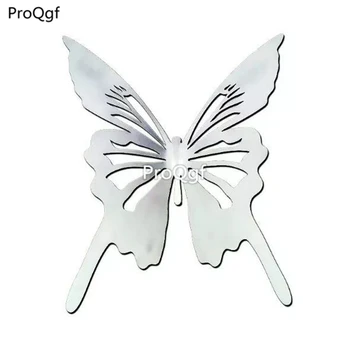 

Ngryise 1 set 60cm silver stainless steel garden butterfly decoration