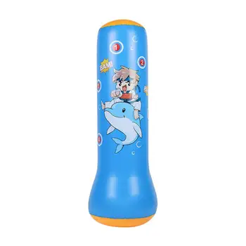 

1.25 Inflatable Punching Bag Kids Boxing Column Tumbler Freestanding Bounce Back Boxing Bag for Boxing MMA Taekwondo Muay Thai
