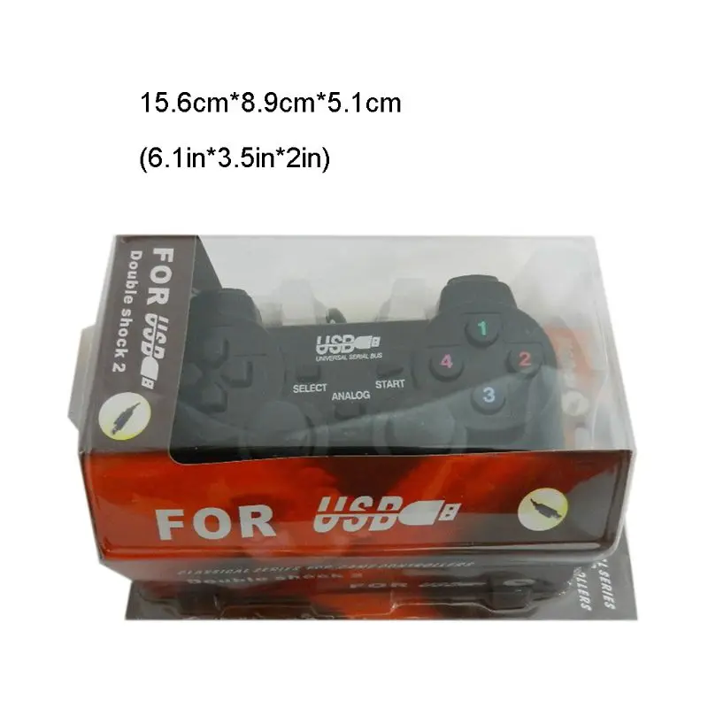 Черный проводной игровой контроллер USB джойстик геймпад для ПК ноутбук компьютер qyh