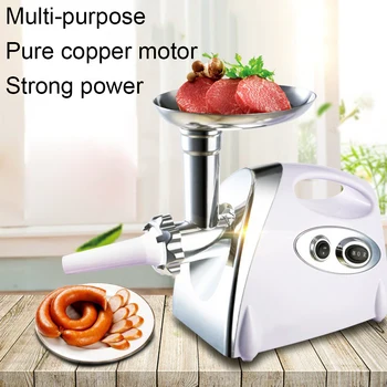 

600w 2 Speeds Stainless Steel Home Machine Electric Meat Grinder Effortless Kitchen Mincer Slicer Food Processor Sausage Filler