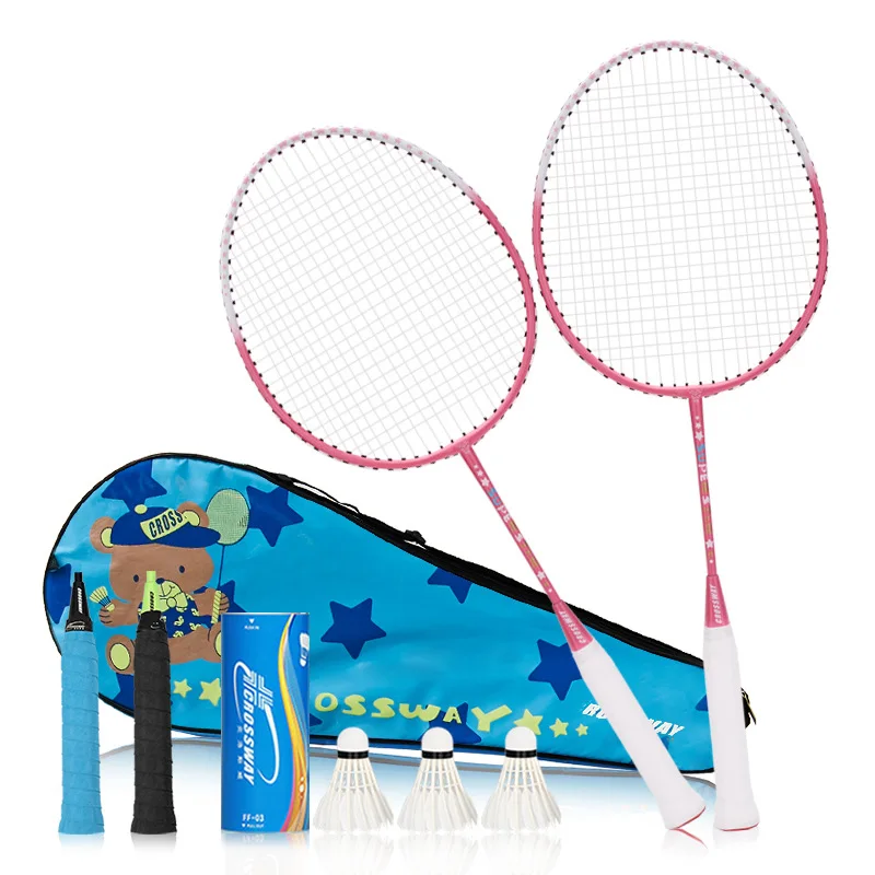 

Children Badminton Racket Set Badminton Sport Training Outdoor Entertainment Equipment 1 Pair Badminton Racquet With Bag