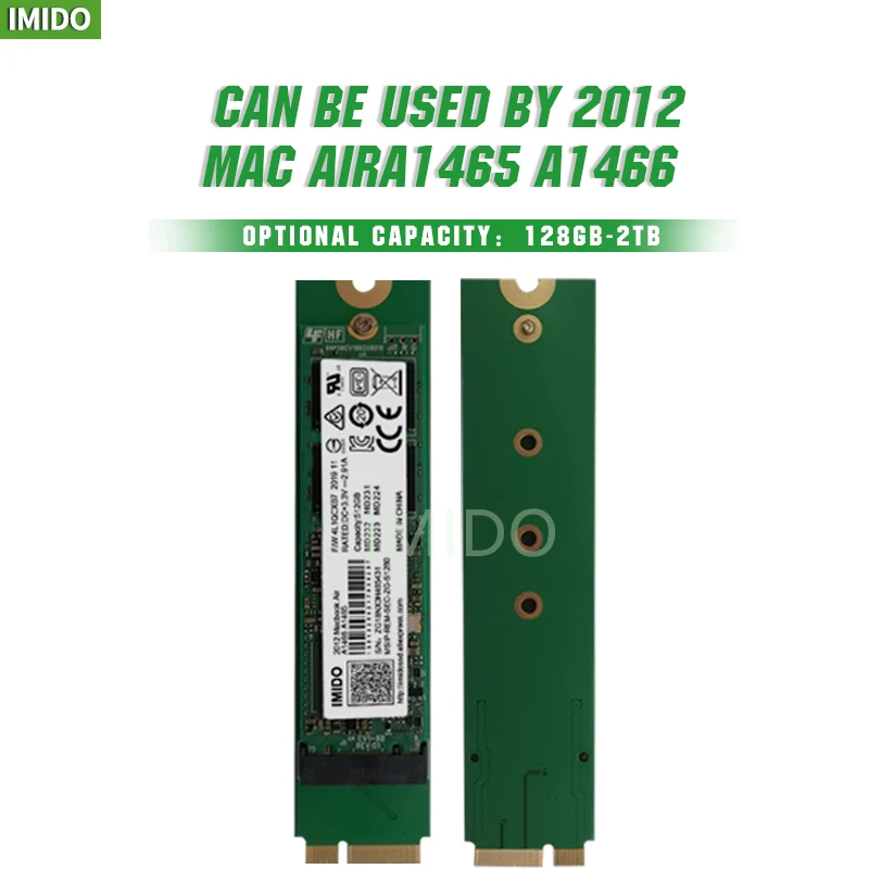 Новый 128 ГБ 256 512 1 ТБ 2 SSD для 2012 Macbook Air A1465 A1466 Md231 Md232 Md223 Md224 твердотельный накопитель
