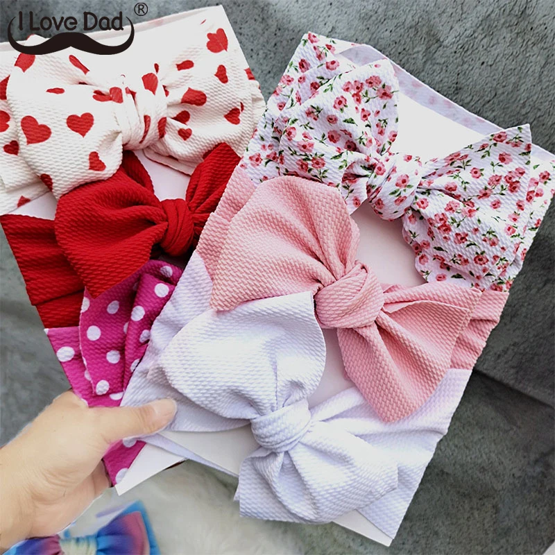 3Pcs Baby Headband Summer Cute Floral Bows Baby Girl Headbands Elastic Bowknot Newborn Hair Band Turban Set Hair Accessories