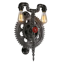 Ретро Лофт настенный светильник винтажный Шестеренчатый светильник Водопровод для ресторана гостиной спальни прохода цирродор бар клуб кафе Бра