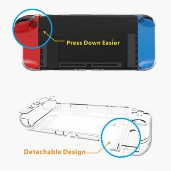 

Quick Release Transparent Protective Crystal Shell Split Protective Shell Stitching Crystal Shell For NS Switch