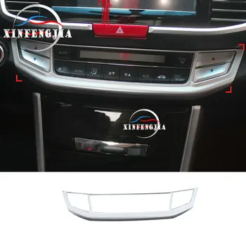 

For Honda Accord 13-17 Silvery ABS Front Control AC Switch Frame Cover Trim