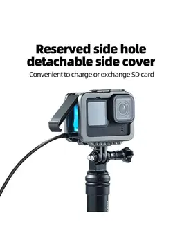 

Aluminum Frame Housing Case Metal Cage Protective Shell With Clod Shoe Mount 1/4 Screw For Go Pro Hero 9 Sport Camera