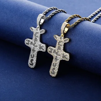 Микро камнями, ААА + фианит Bling лед из кактус Джек крест подвески ожерелья для Для мужчин хип-хоп ювелирные изделия из золота Цвет Микро камнями, ААА + фианит Bling лед из кактус Джек крест подвески ожерелья для Для мужчин хип-хоп ювелирные изделия из золота Цвет