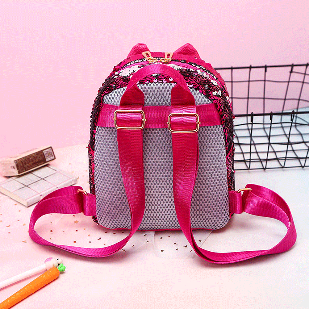 Мини-рюкзак с блестками для девочек, маленькая школьная сумка с блестками, дорожная сумка, детские милые школьные сумки с кроличьими ушками и блестками
