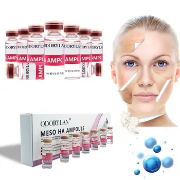 

10 Vials 5ml Hyaluronic Acid Anti-Aging Shrink Pore Essence Cream Collagen Moisturizing HA Dry Skin Face Whitening Care V9S6