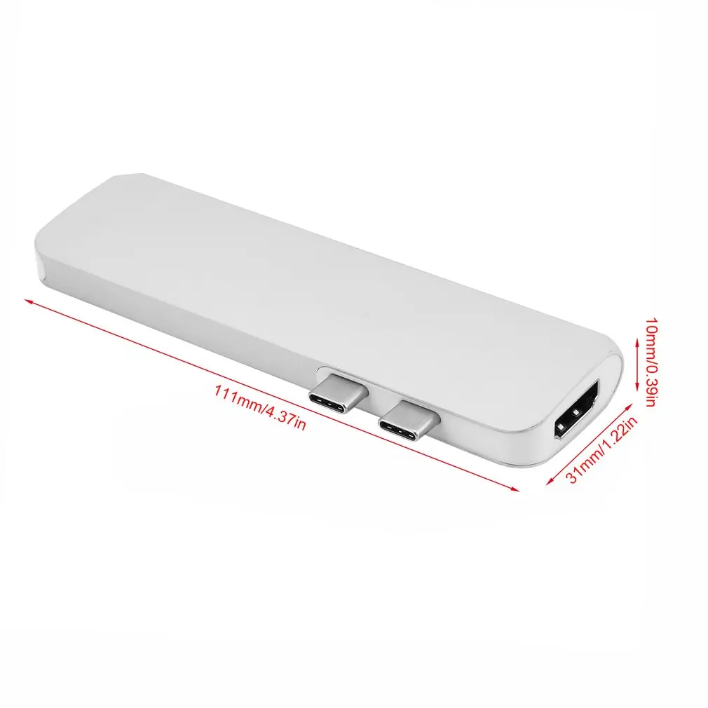 Портативный размер Многофункциональный usb-концентратор двойной тип-c многопортовый кардридер адаптер 4K HDMI подходит для MacBook Pro