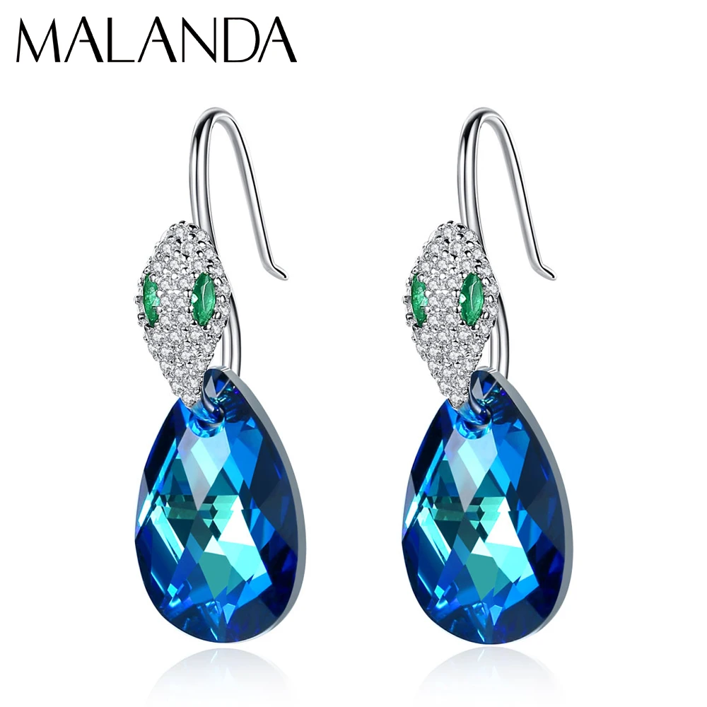 Malanda Design New Fashion Snake & Crystal From Swarovski Sterling