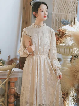 

Autumn lace dress women's wear early autumn long sleeves the latest fashion mature female dress