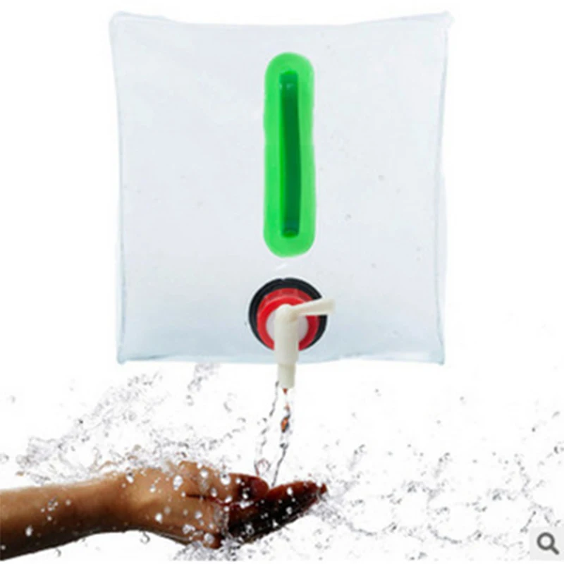 20L Durable Transparent PVC Large Collapsible Drinking Water Bag Foldable Water Carrier Container Bottle For Outdoor Camp Picnic