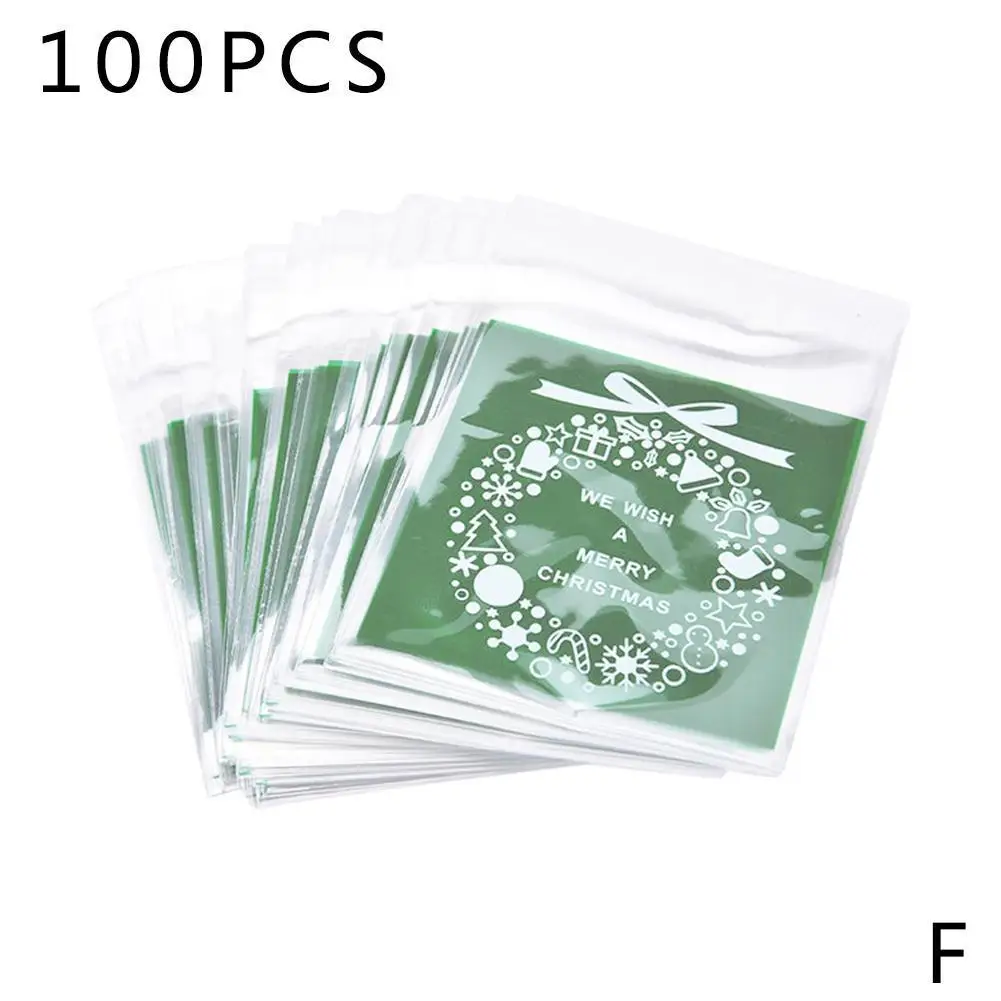 50 шт прозрачный пластиковый мешок Рождественский мешок Санта-Клаус ...