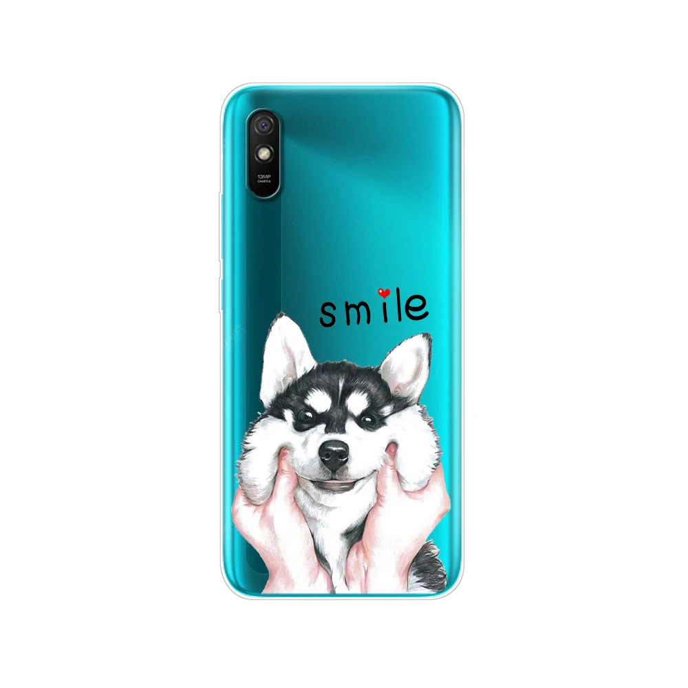 xiaomi leather case custom For redmi 9A Case soft TPU Silicon Back Cover For redmi 9A S 6.53 inch funds etui bumper coque Skin shockproof cute cat xiaomi leather case card Cases For Xiaomi