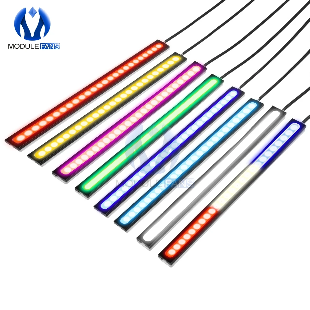 

5Pcs For Auto Car Vehicle Ultra Bright COB DRL LED Daytime Running Light Red Blue Pink Green Warm Cold Cool Waterproof Lights