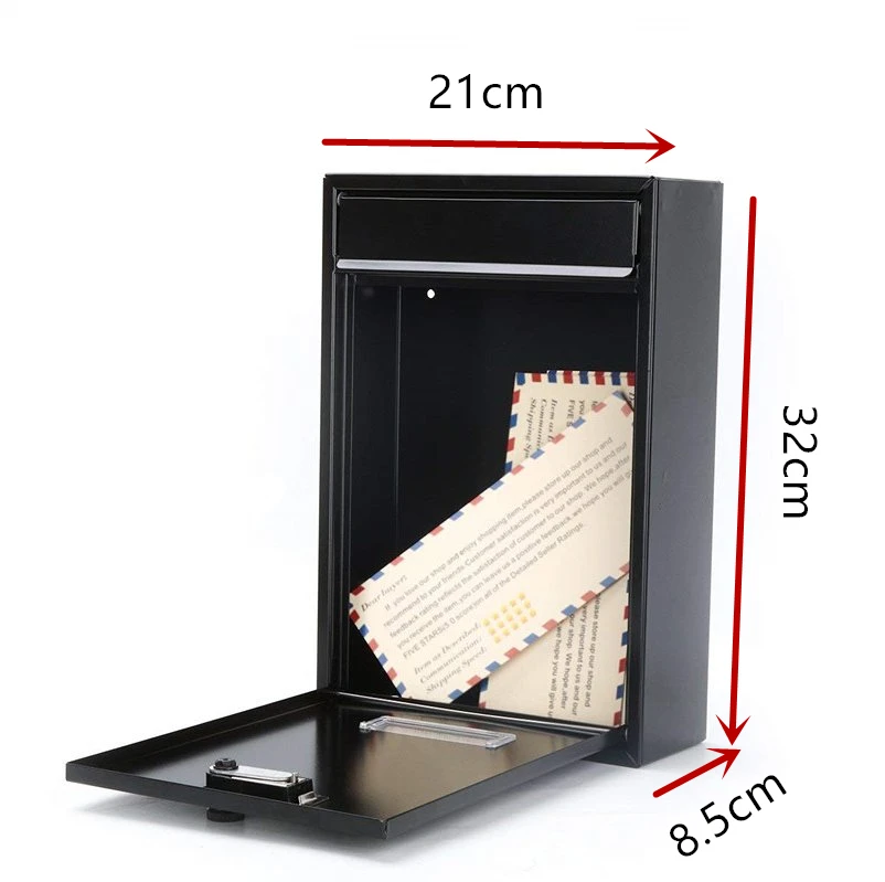 32X21X8.5CM Vintage Wall Mounted Mailbox With Combination Lock Metal Coded Lock Letterbox Post Newspaper Box F5062-5