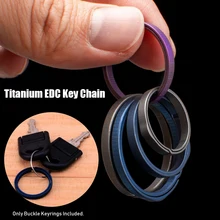 1 шт. Настоящее титановое кольцо для ключей супер легкий титан брелок для ключей кольцо для автомобильных ключей брелок