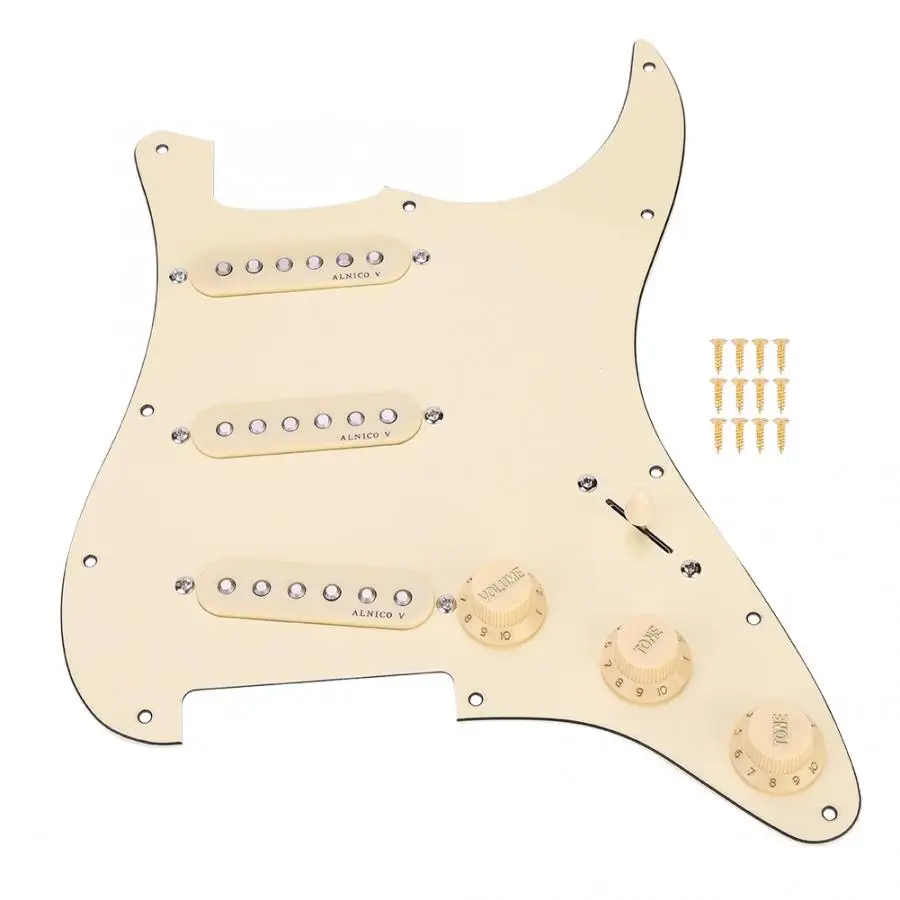Загруженный Предварительно проводной магнит для электрогитары Pickguard ALNICO V 1