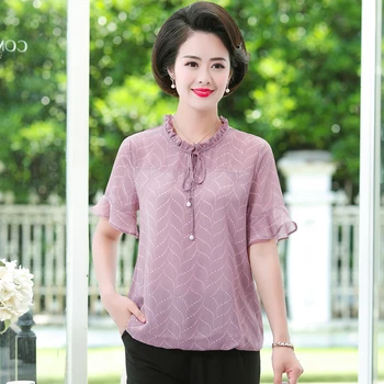 

Korean Fashion Women Shirts Woman Chiffon Shirt Plus Size Elegant Office Lady Bow Lace Neck Pink Blouse Blusas Mujer De Moda