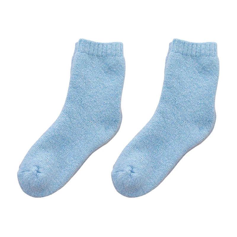 Women Baby blue Мужские и женские зимние шерстяные носки, супер теплые толстые кашемировые носки для экстремально холодной низкой температуры, рабочие носки унисекс - Цвет: Women Baby blue