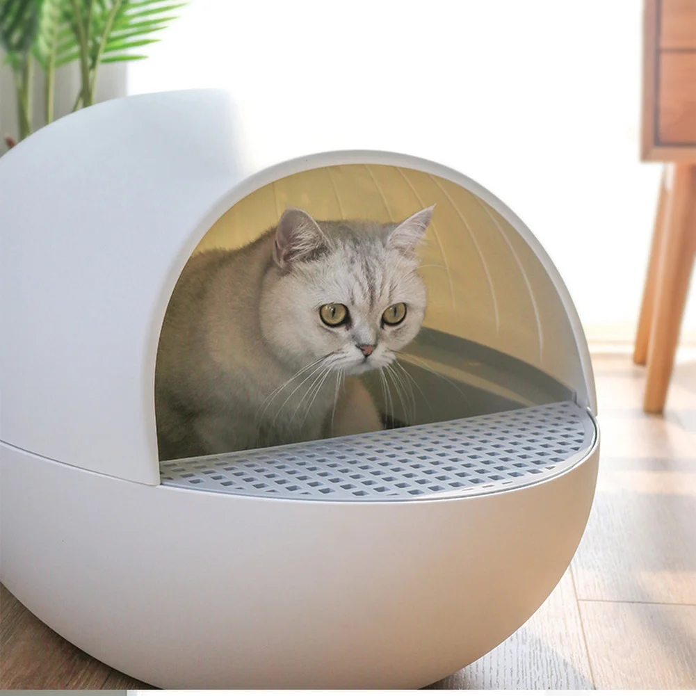 US $444.00 Automatic Cat Sandbox Smart Gravity Sensor Pet Litter Box Deodorant Splash Proof Intelligent Self Cleaning Closed litter Tray