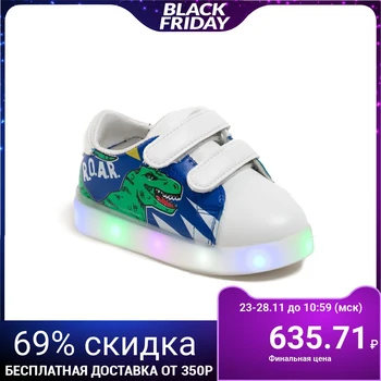 

Sneakers with flashing soles Baby I "Dinosaur", color blue, size 22
