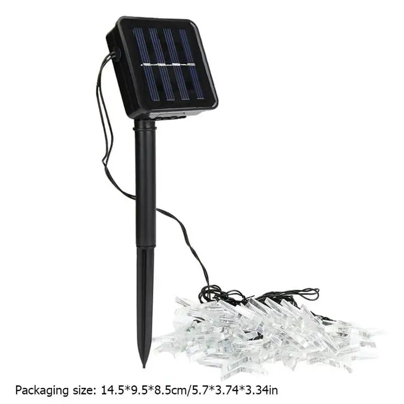 Solar String Lights Stars 30LED Light Strings Colorful Waterproof Outdoor Decorate Lighting Christmas Light Wedding party Garden
