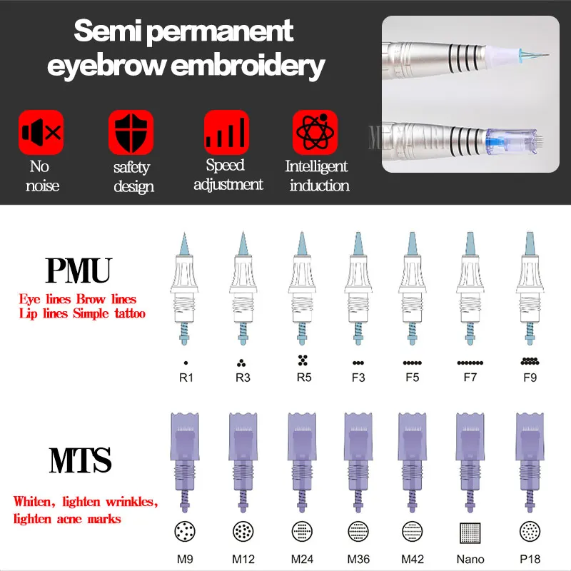 2in 1 Artmex V8 Перманентный макияж и микроиглы тату машина 7 дюймов экран МТС пму цифровая Татуировка глаз бровей губ ручка для бровей