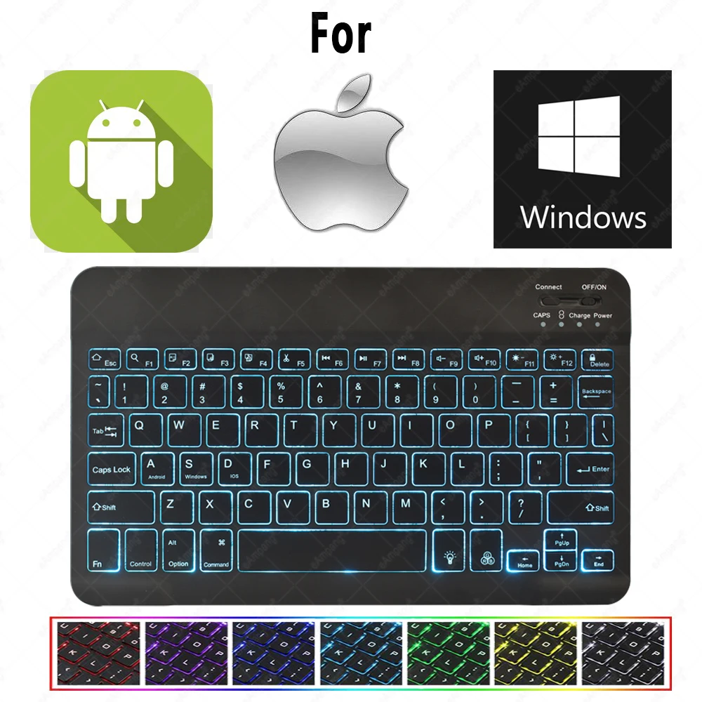 Support Bluetooth Keyboard For Lenovo Tab M10 HD Plus P11 Pro Arabic Hebrew Spanish Russian Portuguese Korean Keyboard Mouse best keyboard for home office Keyboards