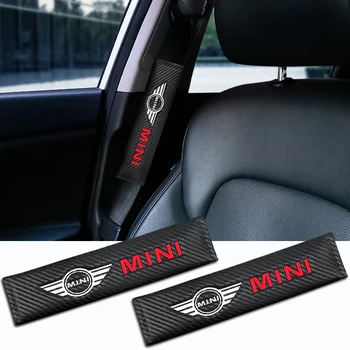 

Car styling Carbon Fiber Seat Belt Shoulder Protection Cushion For BMW Mini Cooper R56 R50 R53 F56 R60 Car Interior Accessories