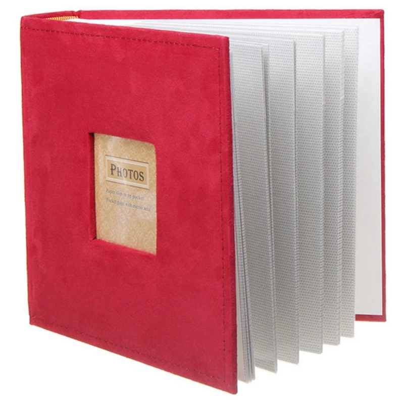 Red ELEG-Holds 200 фотографий, памятная фотография, альбом, семейная память, записная книжка, альбомы, 200 фотографий для фотографии, альбомы, книга - Цвет: Red