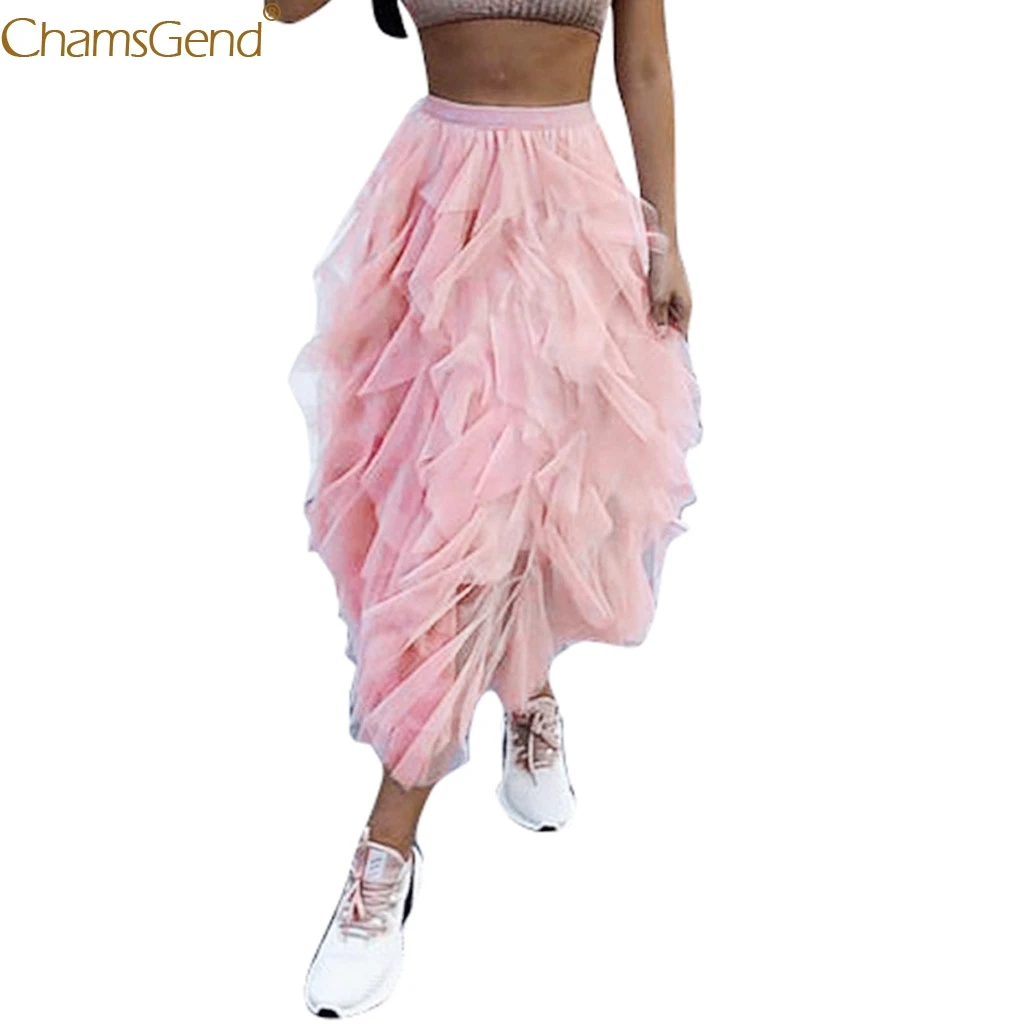 

Ladies Summer Long Shirt Plus Size Pleated Gauze Princess Mesh Skirt Elegant Long Skirt Plus Sizes Tulle Skirt Maxi Jul