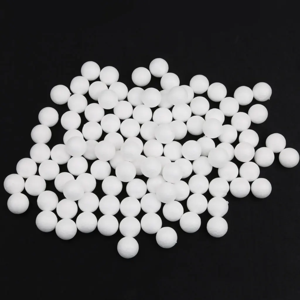 100pcs White Modelling Craft Polystyrene Foam Balls 10mm~30mm for Xmas Gift Christmas Party Decoration Accessories