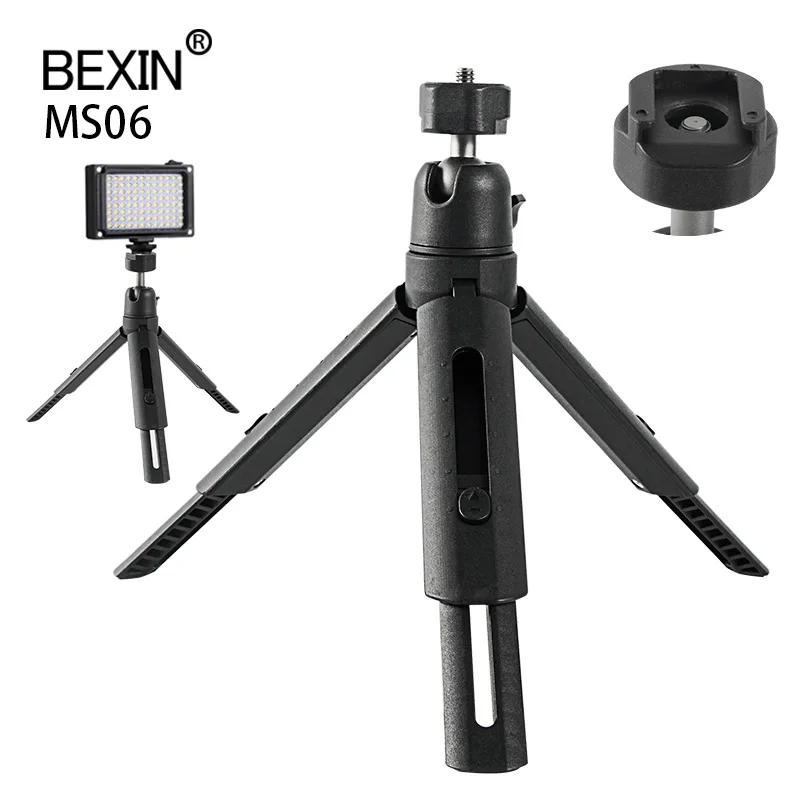 Bexin Ms06 Desktop Tripod Macro Compact Portable Cold Shoe Interface