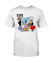 Bt21 스트라이프 셔츠 클래식 티셔츠(China)