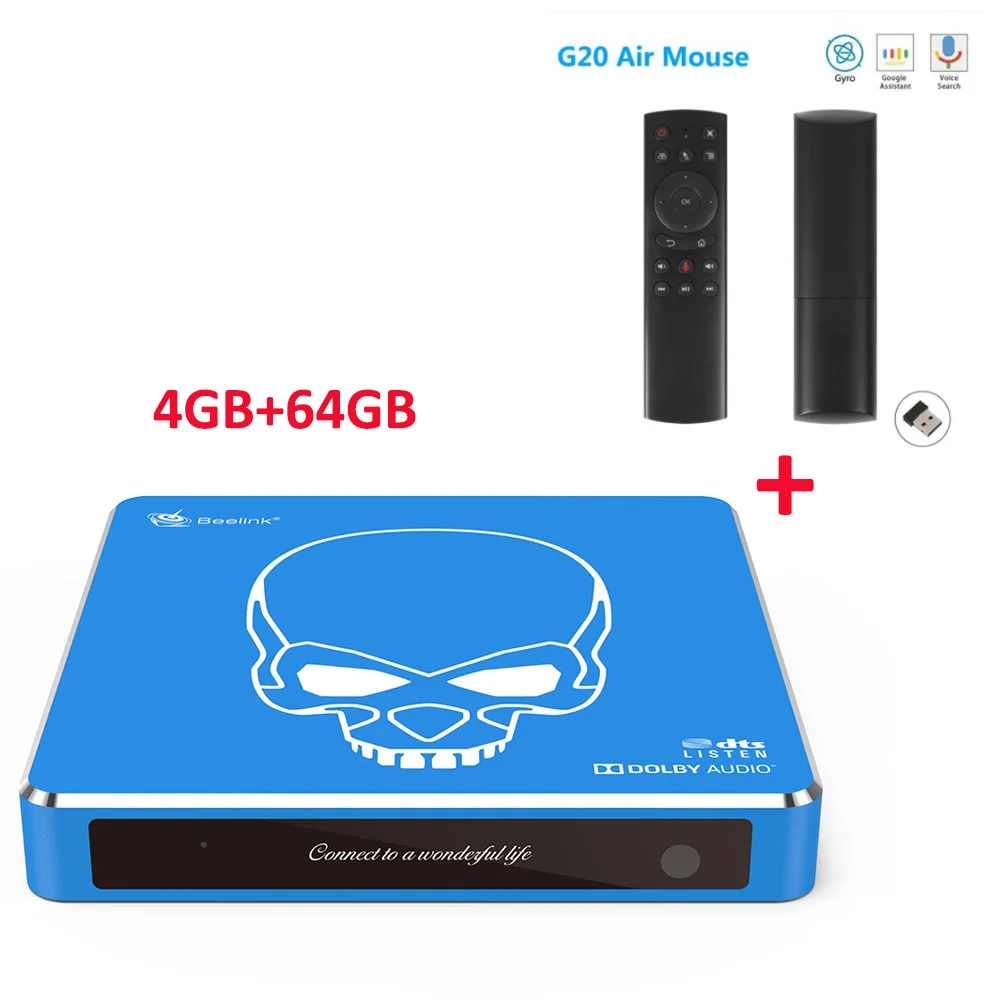 Beelink GT-King PRO Android Tv Box 4GB64GB 2,4G/5,8G wifi Amlogic S922X LAN 1000M Bluetooth 4.11080p телеприставка VS UGOOS AM6 PRO - Цвет: 4GB 64GB add G20