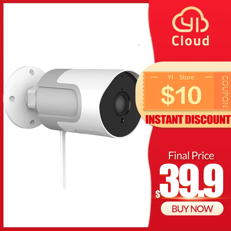  YI loT Outdoor Camera 1080p Wireless Weatherproof IP Cam Night Vision Security Surveillance Camera 