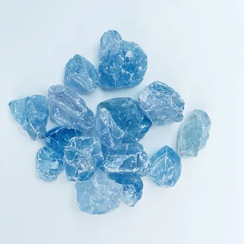 

Natural Celestite Stone Raw Sky Blue Crystal Gemstones Mineral Specimen Fish Tank Decoration Healing Energy Crystal