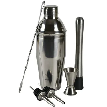 

Stainless Steel Cocktail Shaker Mixer Drink Hawthorn Strainer Ice Mixing Spoon Measure Cup Bartender Bar Tools Kits