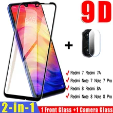 2 em 1 lente da câmera de vidro temperado para xiaomi redmi 7 nota 7 8 5 pro protetor de tela no para redmi 8 8a 7 7a vidro protetor(China)