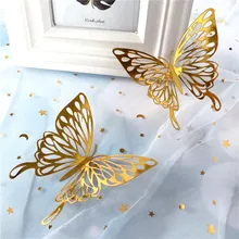12 шт., 3D наклейки на стену, полые, розовое золото/Золотой/Серебряный, бабочки, наклейки на стену, сделай сам, искусство, домашний декор, наклейки на стену, свадебное украшение 12 шт., 3D наклейки на стену, полые, розовое золото/Золотой/Серебряный, бабочки, наклейки на стену, сделай сам, искусство, домашний декор, наклейки на стену, свадебное украшение