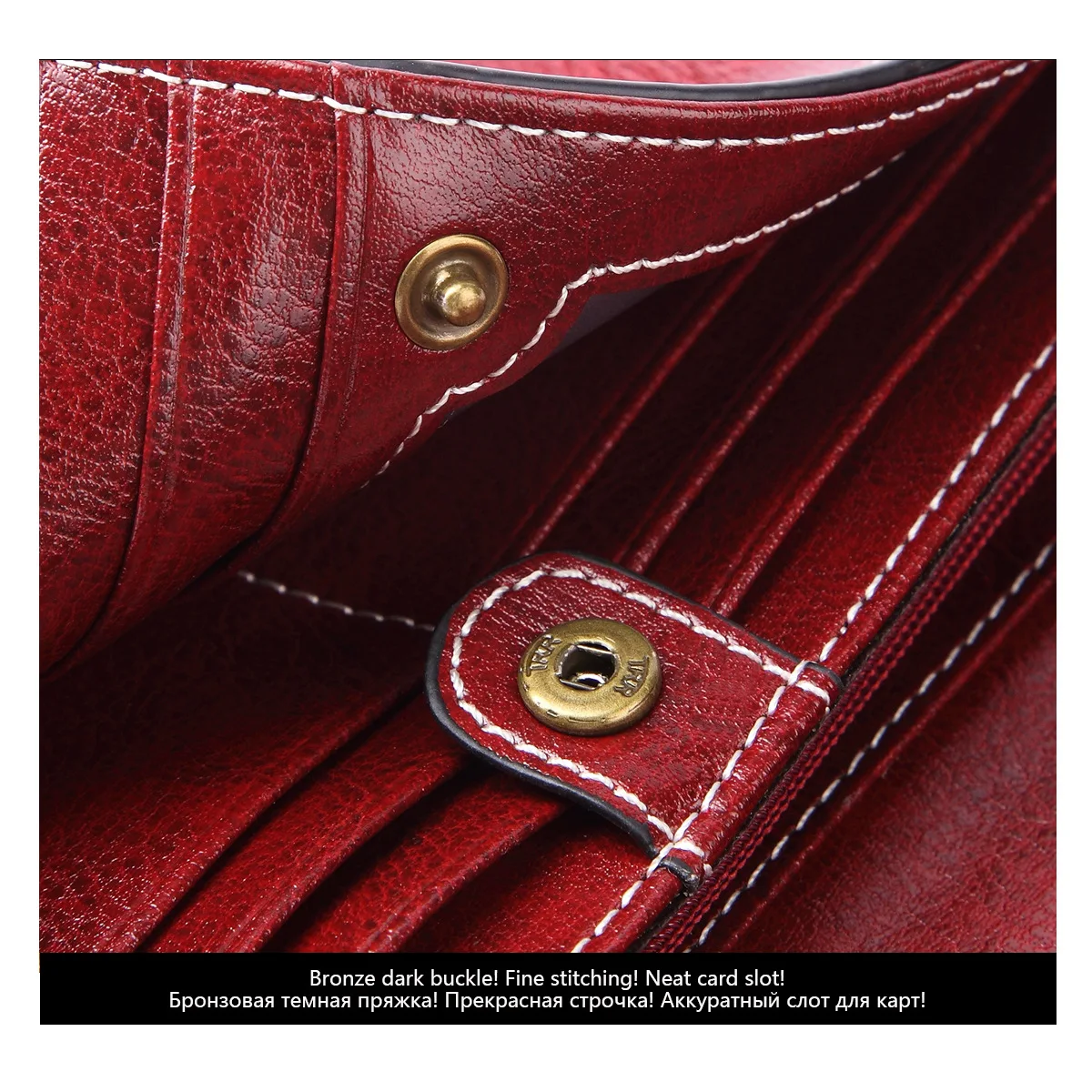 2022 Leather Women Wallets Name Engraving Genuine Leather Female Wallets Classic High Quality Fashion Photo Holder Women Purse