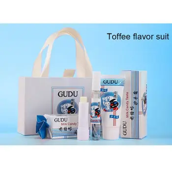 

3pcs/set White Rabbit Toffee Flavor Hand Cream + Moisturizing Lip Balm +Perfume Sweet Lip Balm Maquiagem Valentine's Day Gift
