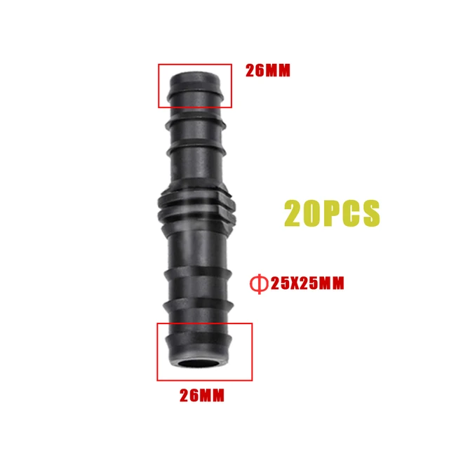16/20/25 Mm-Es Vízcsatlakozó Műanyag Öntözőcsövek Illeszkedő Kétirányú Egyenlő Barb Csatlakozó Mikrocsepp Adapter A Kerthez - Image 4