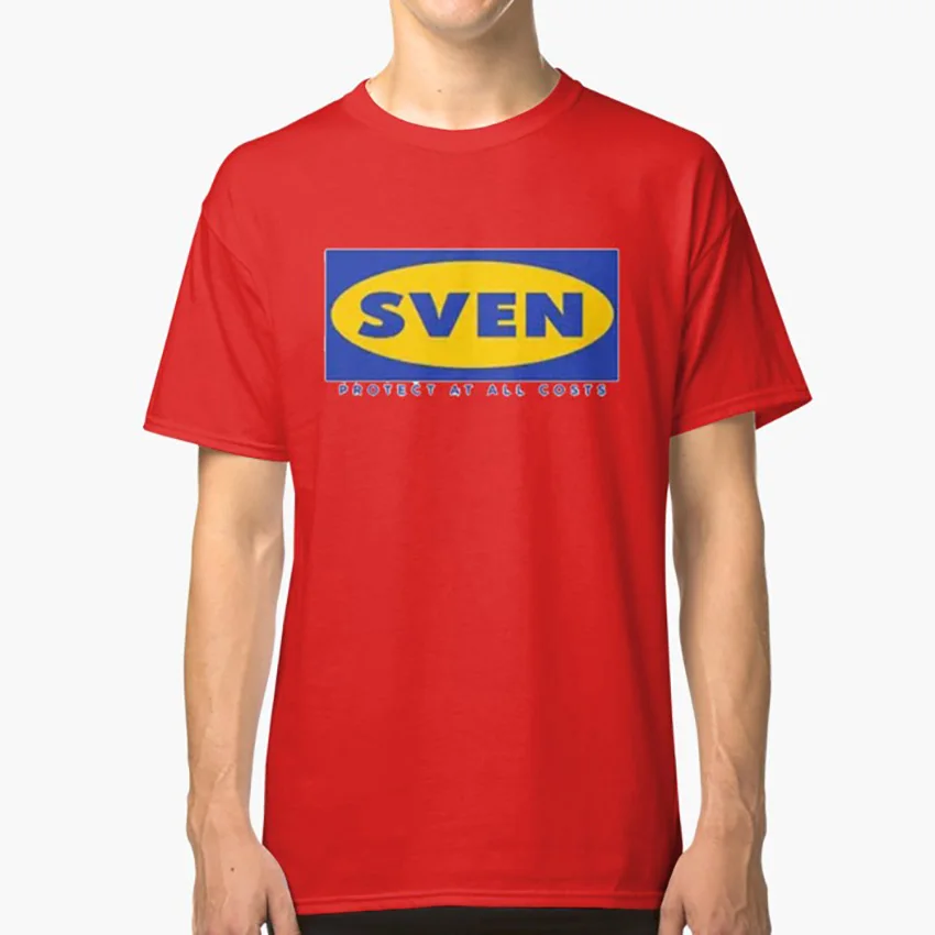 Красный PEWDIEPIE-Sven Merch рубашка/футболка с наклейками pewdiepie sven pewdiepie merch pewdiepie рубашка - Цвет: Красный