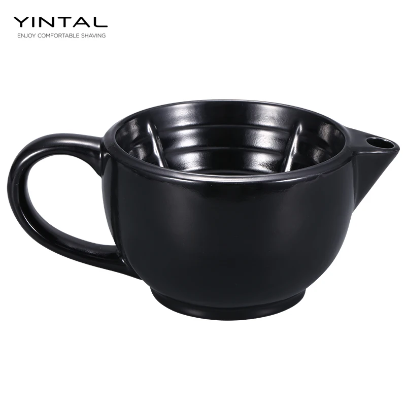Бритвенная кружка, заполненная горячей водой, всегда согревает ее большой размер чаши ручной работы керамическая чашка - Цвет: Bowl