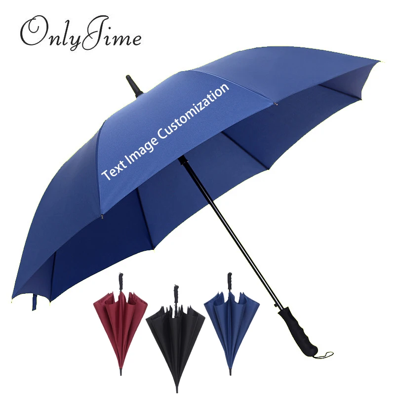 

Only Jime Professional Custom Umbrella High Quality Wind Resistant Frame Umbrella Cane Semi Automatic Long Business Umbrella