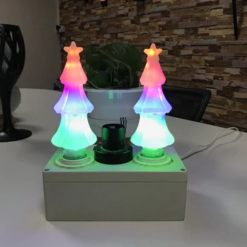 

Christmas Tree Shape Light E27 LED Candle Lamp Colorful Flameless LED Atmosphere Lamp Night Light for Christmas Desktop Decor